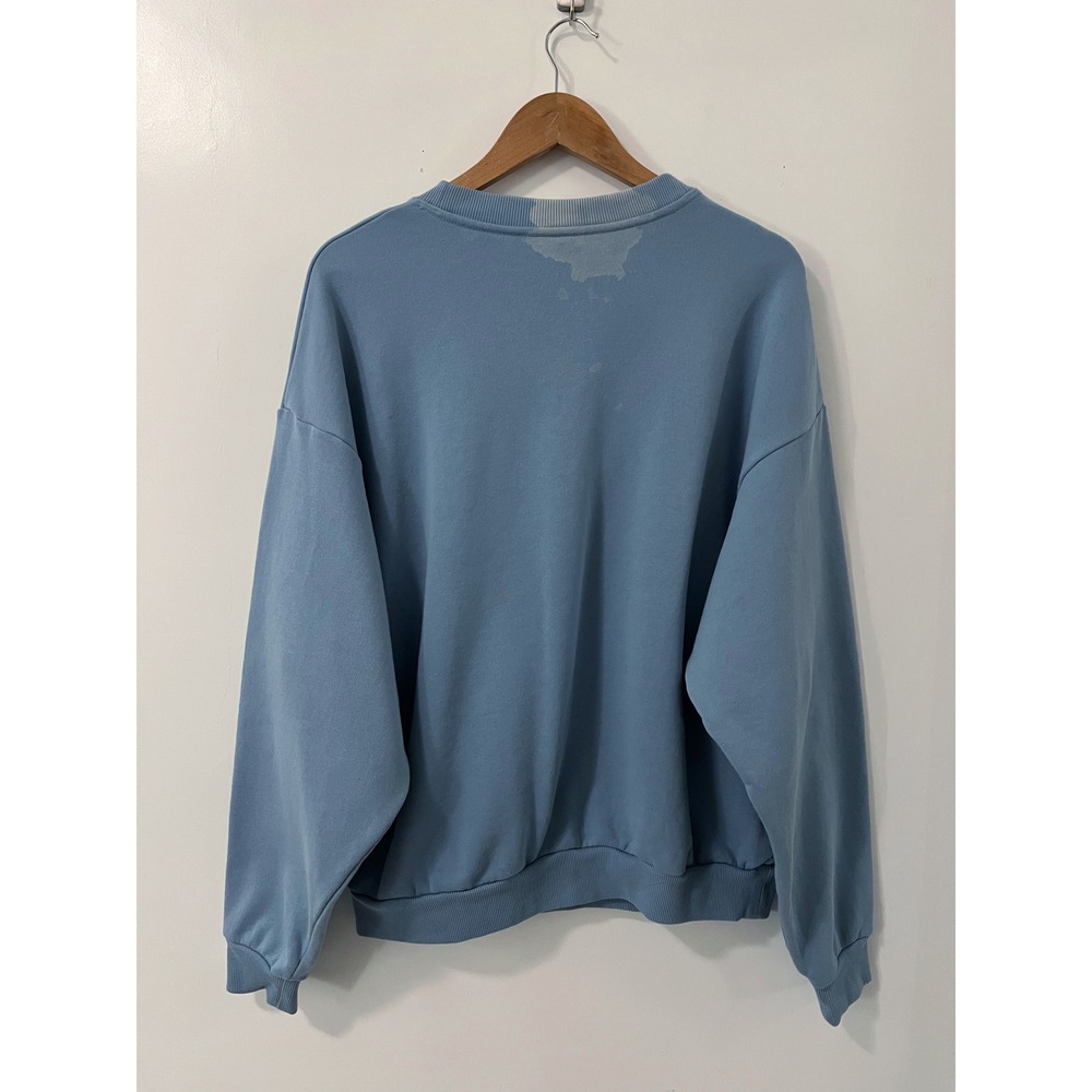 Alo Yoga Crewneck Sweatshirt Blue Relaxed Fit Logo Women's Size M - Picture 4 of 7